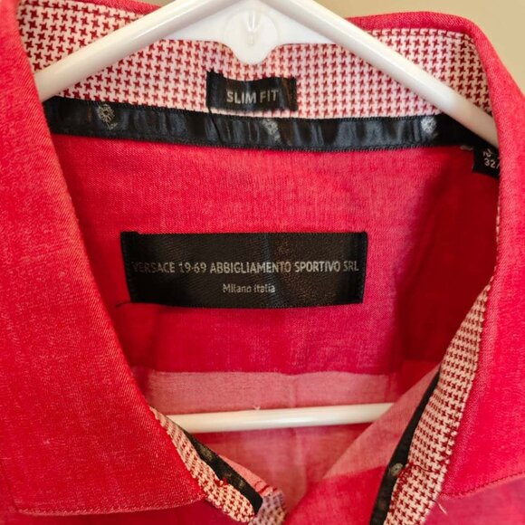 Versace Red Casual Button Down Shirt - Picture 3 of 4